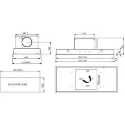Hotte Plafond 99cm 650m3/h Inox - 6209269 - Roblin - Inox -Roblin Soldes 13256747 3