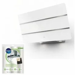 ROBLIN Hotte Décorative Inclinée Aspirante Inox Verre Largeur 80cm Débit D'air 730m3/h - Blanc