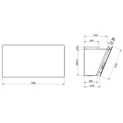 ROBLIN Hotte Décorative Inclinée Aspirante Inox Verre Largeur 80cm Débit D'air 730m3/h - Blanc -Roblin Soldes 19587411 5