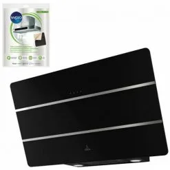 ROBLIN Hotte Décorative Incliné Aspirante Noire Largeur 80cm Débit D'air 700m3/h - Noir