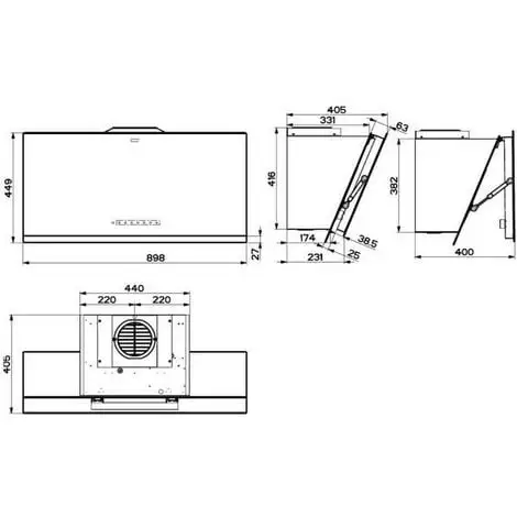 Hotte Décorative Inclinée 90cm 580m3/h Noir - 5630337 - Roblin - Noir 4 Hotte Décorative Inclinée 90cm 580m3/h Noir - 5630337 - Roblin - Noir – Image 4