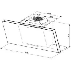 Hotte Décorative Inclinée 90cm 580m3/h Noir - 5630337 - Roblin - Noir 9 Hotte Décorative Inclinée 90cm 580m3/h Noir - 5630337 - Roblin - Noir -Roblin Soldes 23400406 5