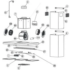CHEMINEE PARTIE SUPERIEUR IKOS POUR HOTTE ROBLIN - 133.0257.313